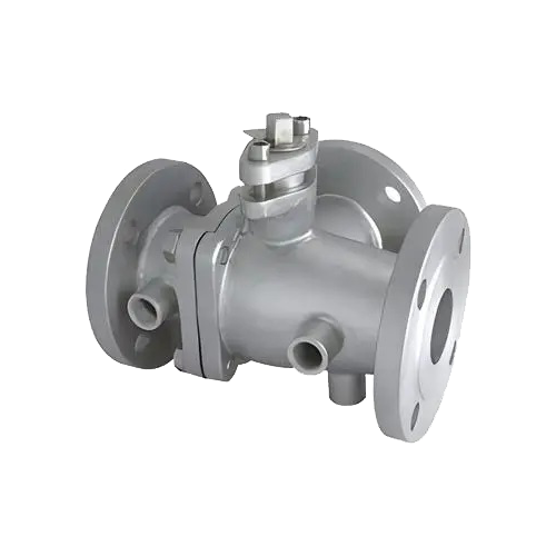 Insulated three-way ball valve